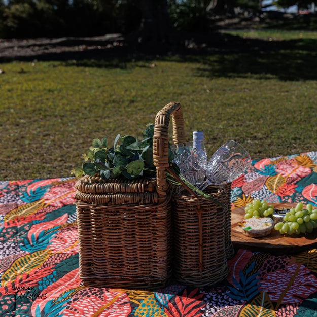 Saltwater Picnic Co Picnic Rug Bright Leaves picnic in park