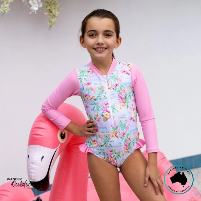 Salty Ink Miss Vacay Long Sleeve Sunsuit