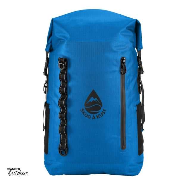 SkogAKust BackSåk Pro - Waterproof Blue Backpack Front View