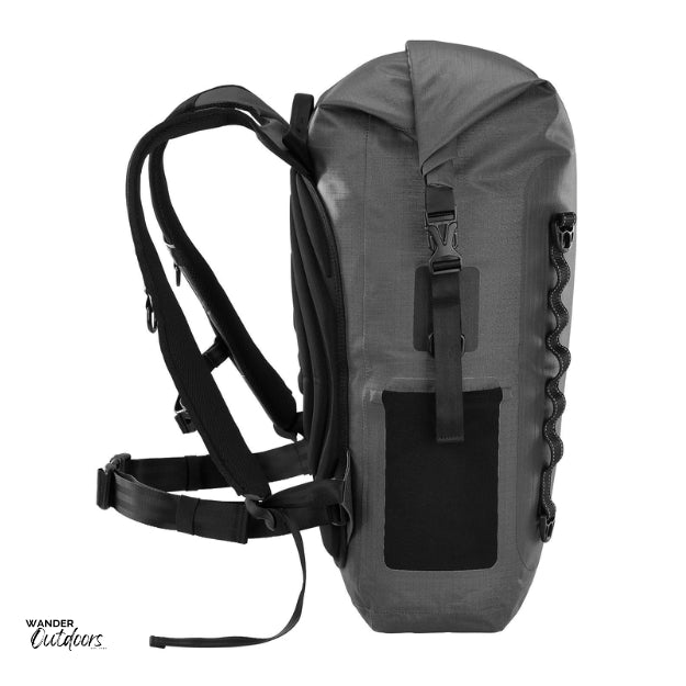 SkogAKust BackSåk Pro - Waterproof Grey Backpack Side View