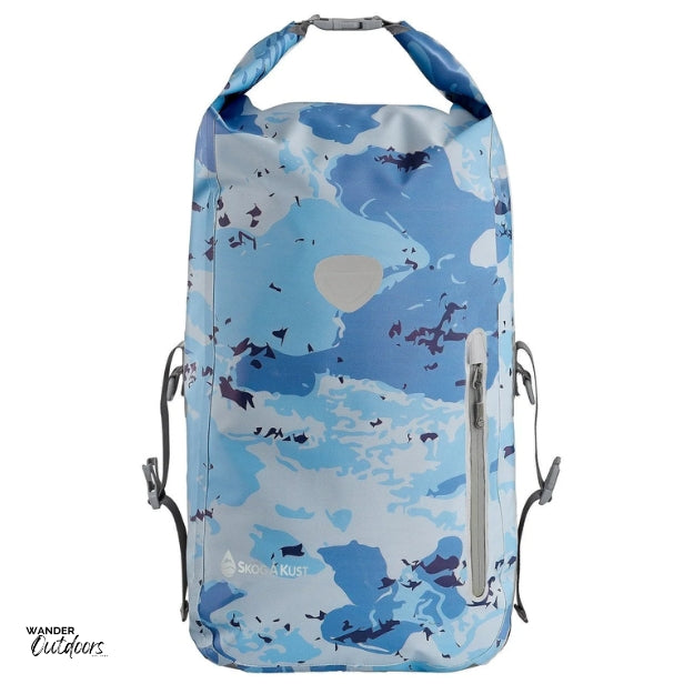 SkogAKust BackSåk - Waterproof Blue Camo Backpack Top Secure