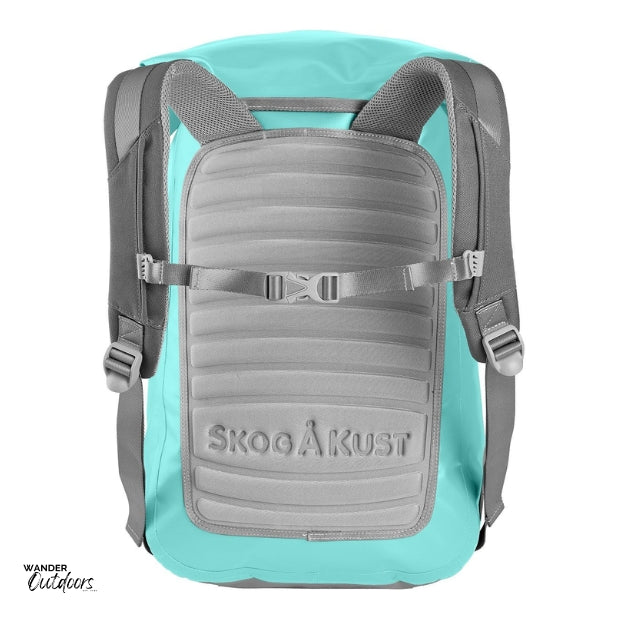 SkogAKust BackSåk - Waterproof Mint Backpack Rear Back Padding and Strap View