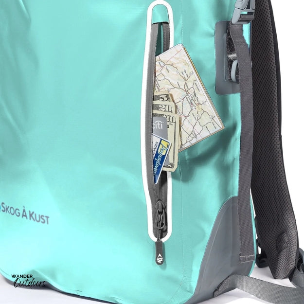 SkogAKust BackSåk - Waterproof Mint Backpack Secure Waterproof Zip 
