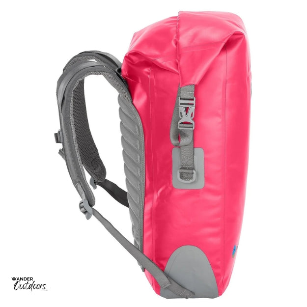 SkogAKust BackSåk - Waterproof Pink Backpack Side View