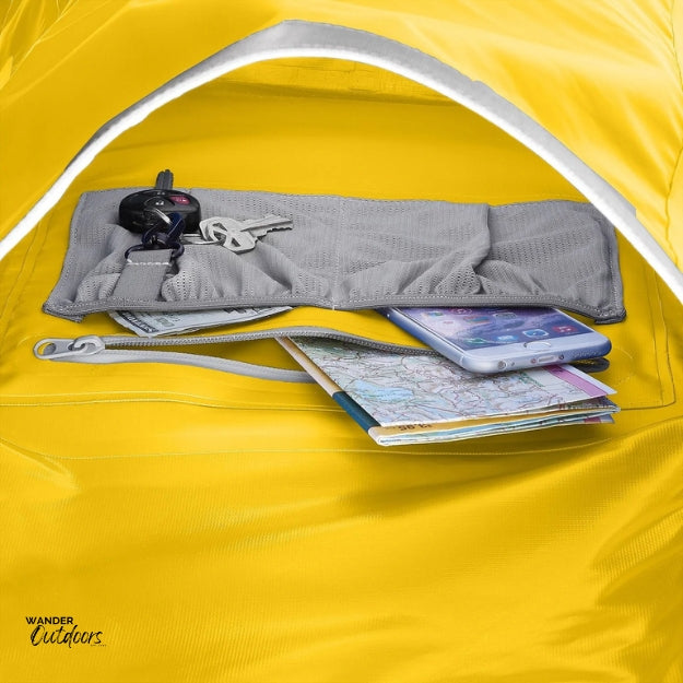 SkogAKust BackSåk - Waterproof Yellow Backpack Internal Pocket