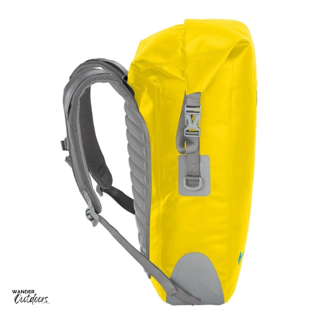 SkogAKust BackSåk - Waterproof Yellow Backpack Side View
