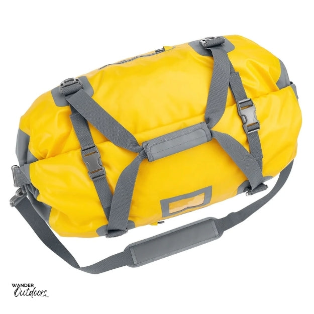 SkogAKust DuffelSåk 60L Waterproof Dry Bag Yellow Birds Eye View