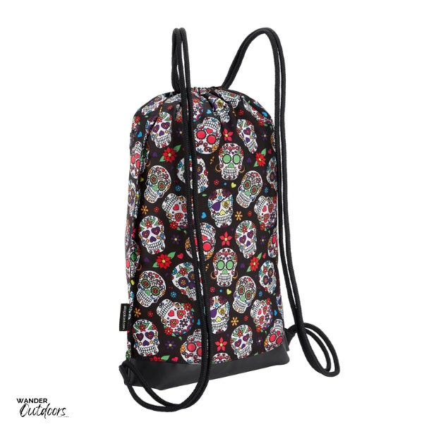 SkogAKust 2-in-1 drawstring bag Sugar Skull back view