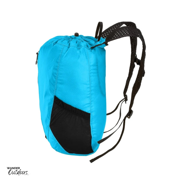 LiteSåk Pak | Ultralight Packable Waterproof Backpack in blue side view