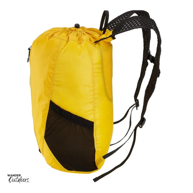 LiteSåk Pak | Ultralight Packable Waterproof Backpack in yellow side view