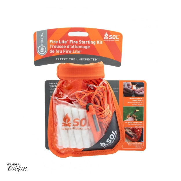 SOL Fire Lite Kit with Dry Bag packaging