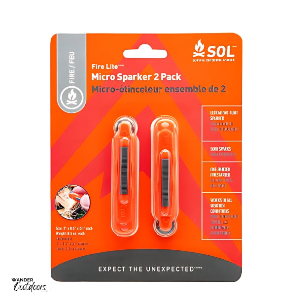 SOL Fire Lite Micro Sparker (2 Pk) Packaging