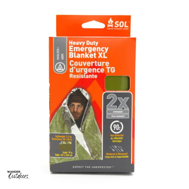 SOL Heavy Duty Emergency Blanket Packaging