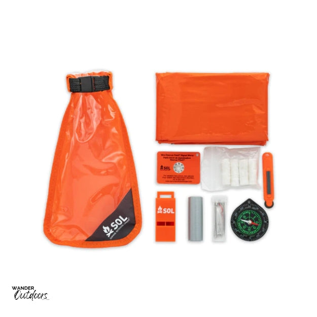 The SOL Scout Survival Kit contents