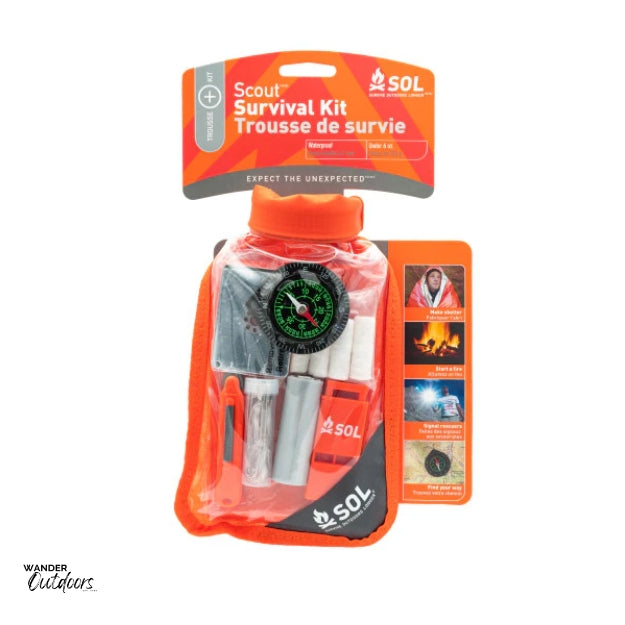 The SOL Scout Survival Kit Packaging