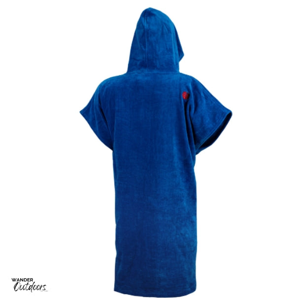 Stoney Creek Adults Hoodie Towel in Blue back view