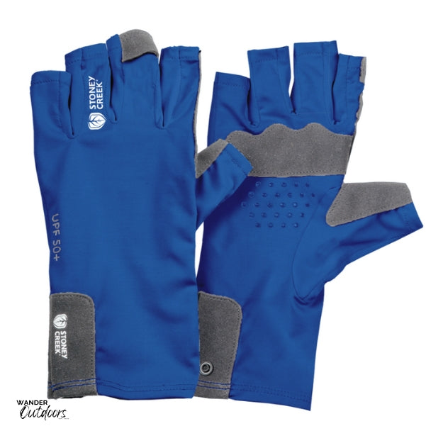 Stoney Creek Apex Fishing Sun Gloves Strong Blue