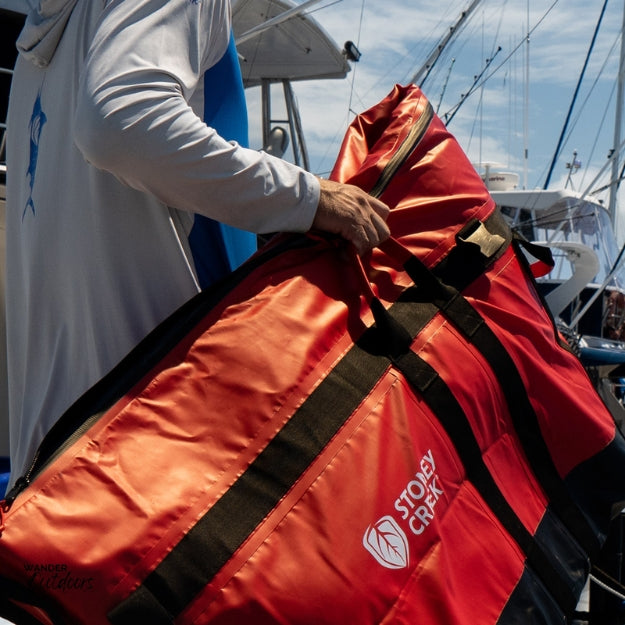 Stoney Creek Extra Large Game Fish Bag Empty going on the boat