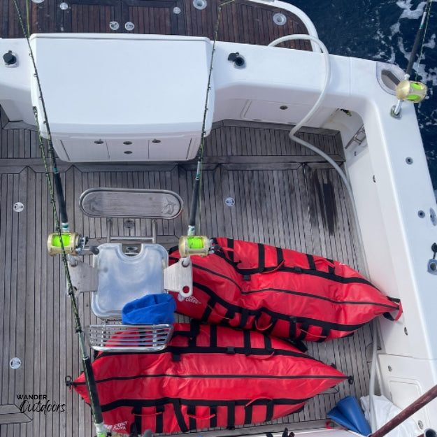 Stoney Creek Extra Large Game Fish Bags on the boat