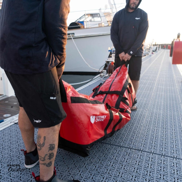 Stoney Creek Extra Large Game Fish Bag Loading off the boat