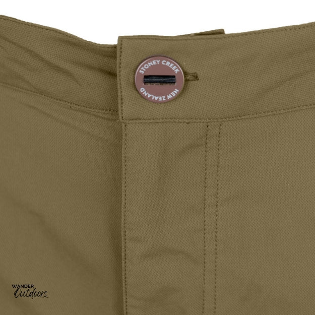 Stoney Creek Fast Hunt Ascent Trousers Tundra Close Up Of Button