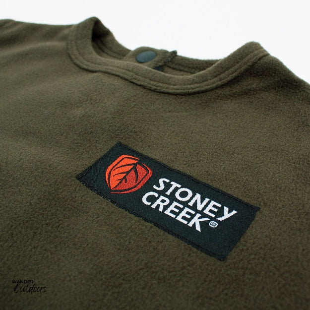 Stoney Creek Infants Bushlite Tee Bayleaf Logo Close Up