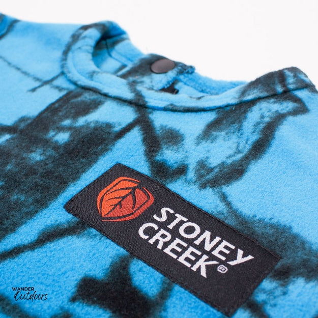 Stoney Creek Infants Bushlite Tee Blaze Blue Logo Close Up