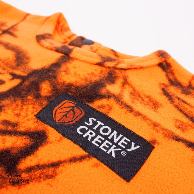 Stoney Creek Infants Bushlite Tee Blaze Orange Logo Close Up