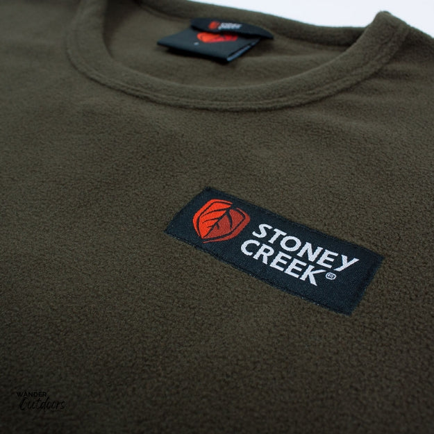 Stoney Creek Kids Bush Tee Bayleaf Logo Close Up