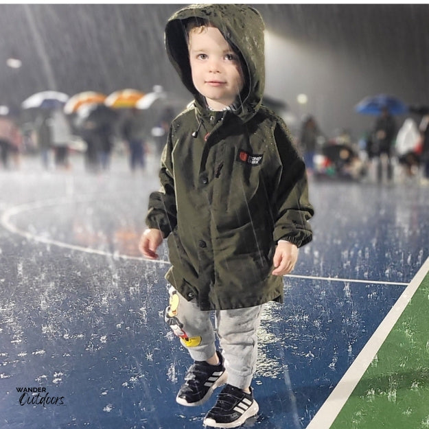 Stoney Creek Kid's Duckling Jacket Bayleaf In The Rain