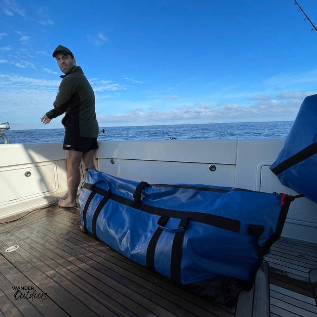 Stoney Creek Large Game Fishing Bag On A Boat