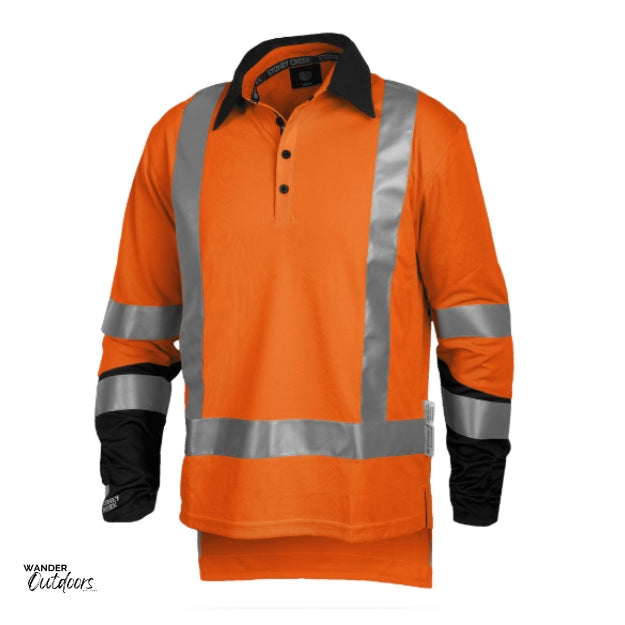 Stoney Creek Men's Hi Vis Silverdry Long Sleeve Polo