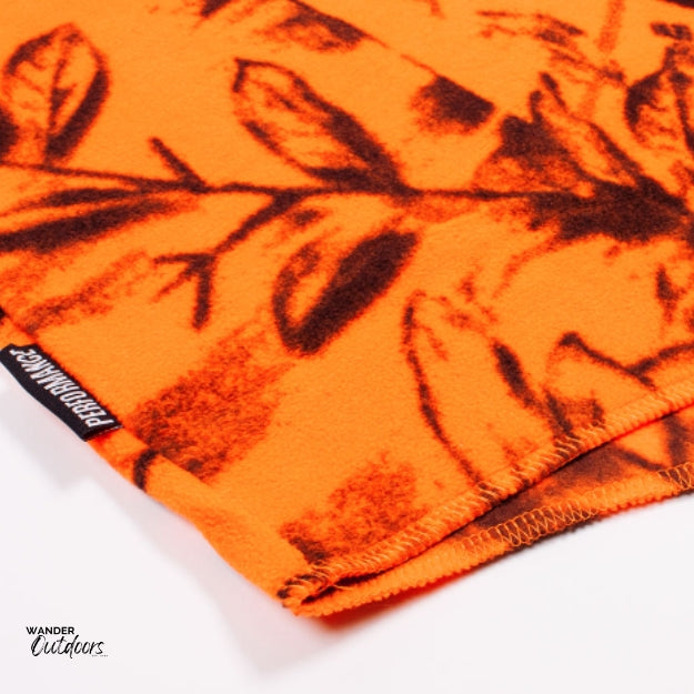 Stoney Creek Men's Short Sleeve Bush Tee in Blaze orange, close up of bottom