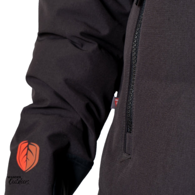 Stoney Creek Men's Thermotough Jacket Black Sleeve and Zip Pocket Close Up