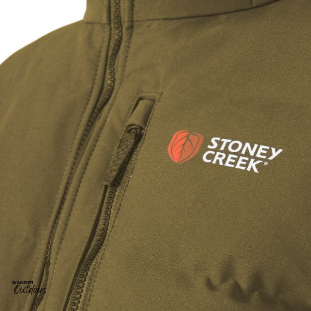 Stoney Creek Men's Thermotough Jacket Tundra Chest Pocket Close Up