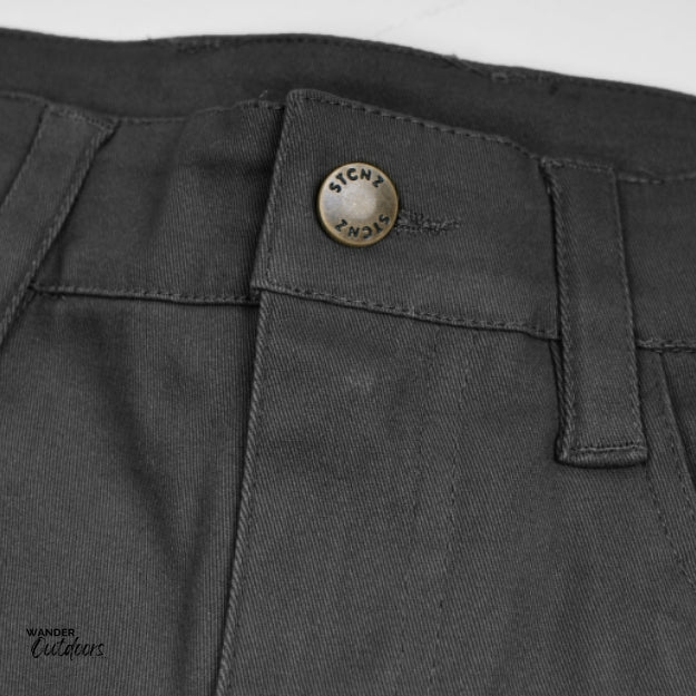 Stoney Creek Men's Urban Trousers in Black button close up