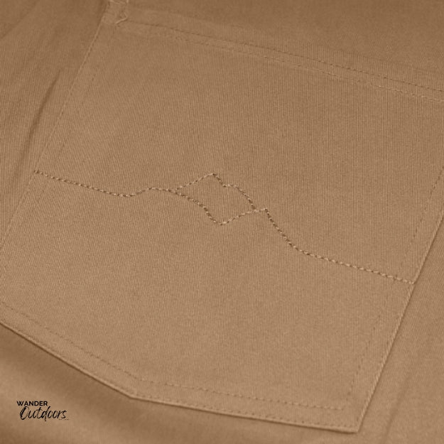 Stoney Creek Men's Urban Trousers in Tobacco rear pocket close up