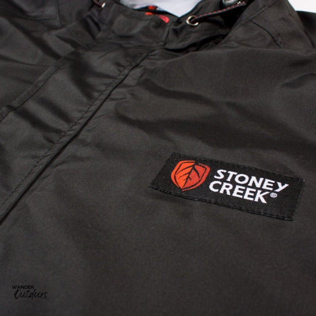 Stoney Creek Recreational Jacket Close up of logo