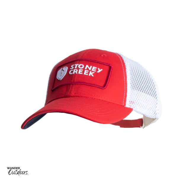 Stoney Creek Seabreeze Cap Fiery Red & White Logo