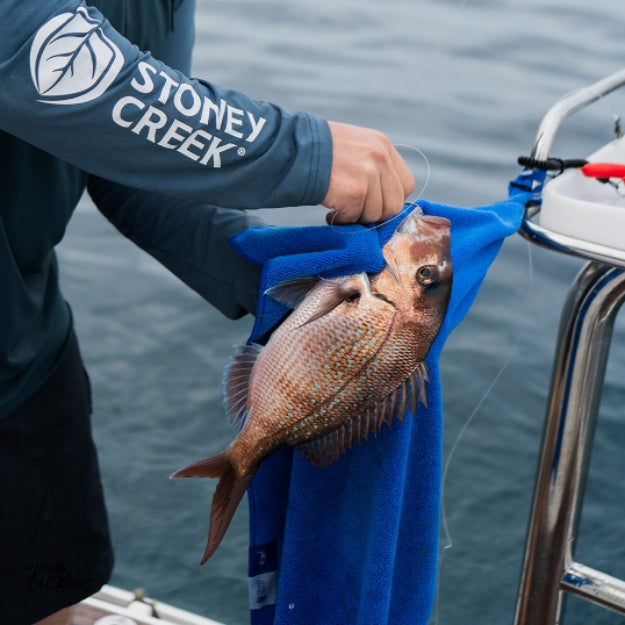 Stoney Creek Sport Fishing Fish Towels Blue out fishing