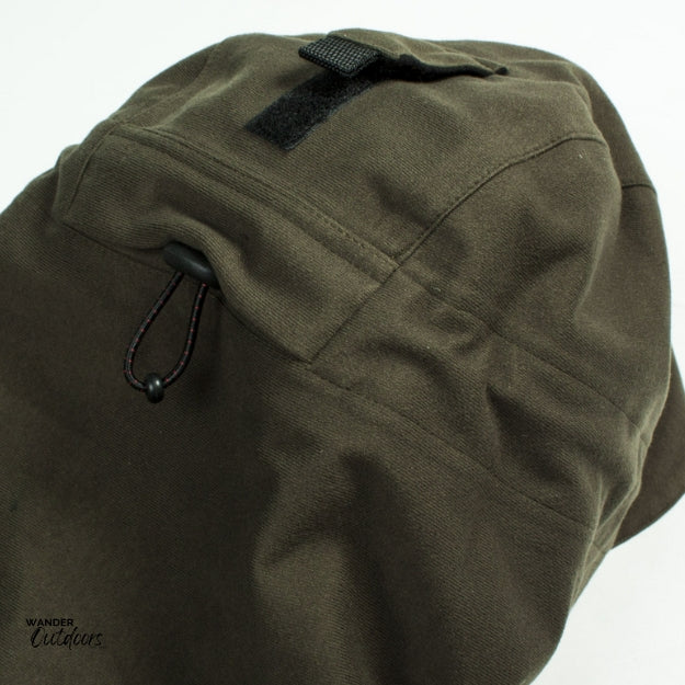 Stoney Creek Suppressor Jacket Bayleaf close up of hood