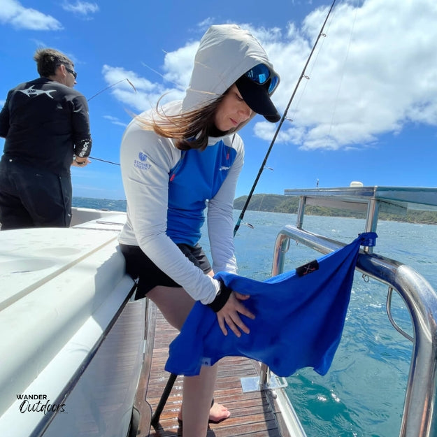 Stoney Creek Women's Apex Cooling Hoodie Strong Blue Antarctica