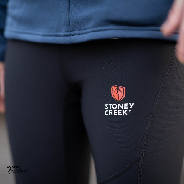 Stoney Creek Women's SC "The OG" Active Tights close up in black