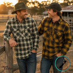 Swanndri Men's Half Button Egmont Flannel Shirt