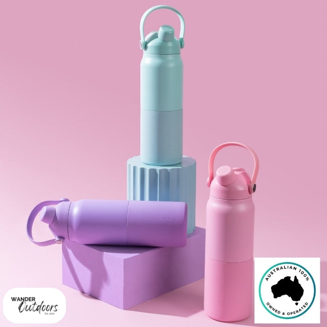 The Aussie Pal 1L Insulated Hydro Jug Water Bottle collection of pink, lavender and mint