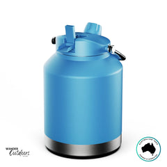The Aussie Pal 4L Hydro Jug in blue featuring sip spout lid for easy drinking and leak-proof performance.