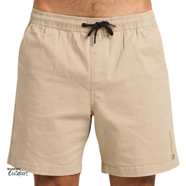 The Mad Hueys Stranded Elastic 18" Chino Shorts Taupe Front
