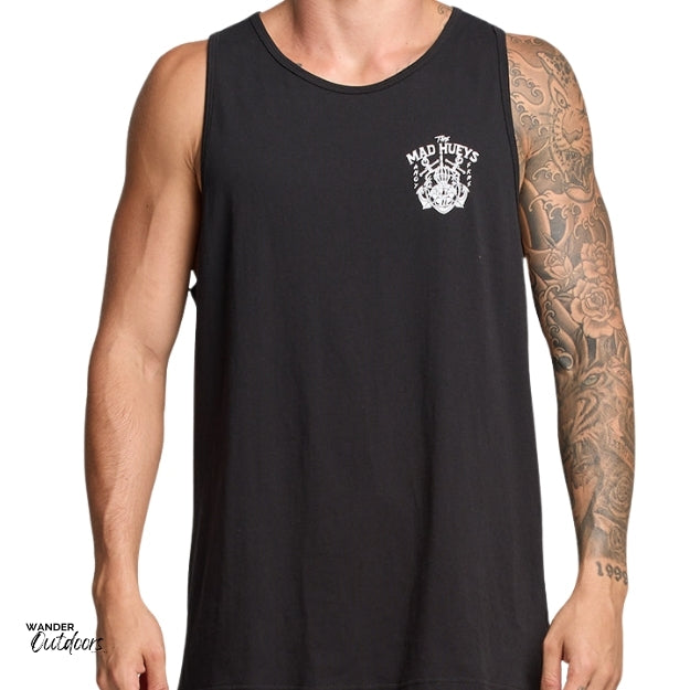 The Mad Hueys Ahoy Fkrs Black Tank Front