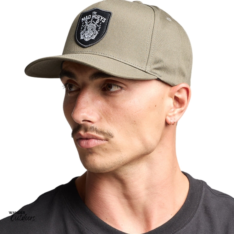 The Mad Hueys Ahoy Fkrs Twill Snapback Cap Side View 