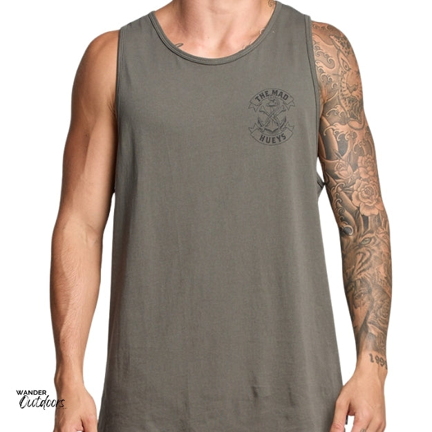 The Mad Hueys Anchor Bones Charcoal Tank Front